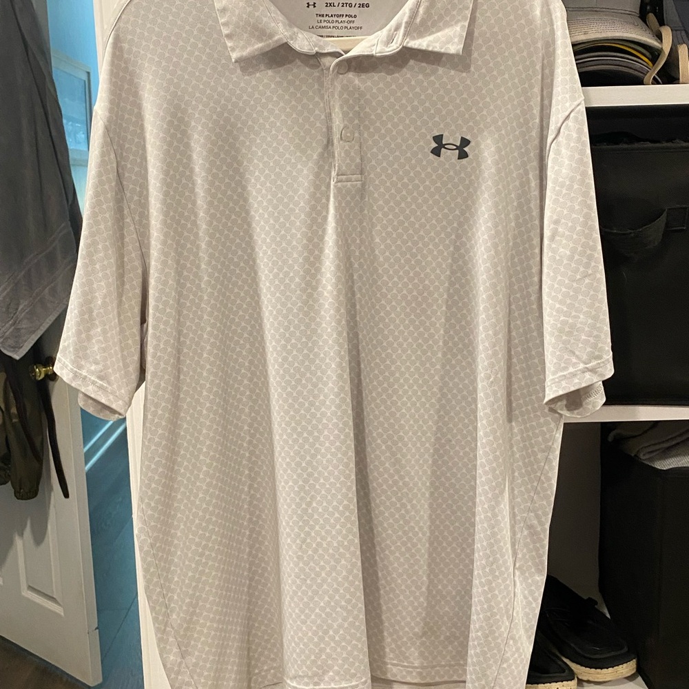 Under Armour Men's Light Gray Polo Shirt